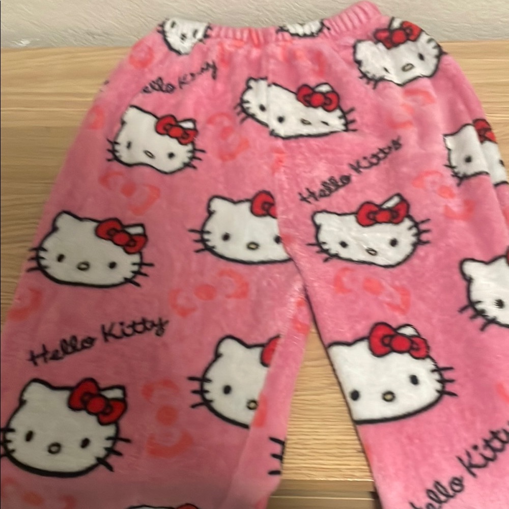 Hello Kitty Pink Pajama Bottoms with Soft Fleece